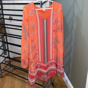 Size Large orange printed Cato dress